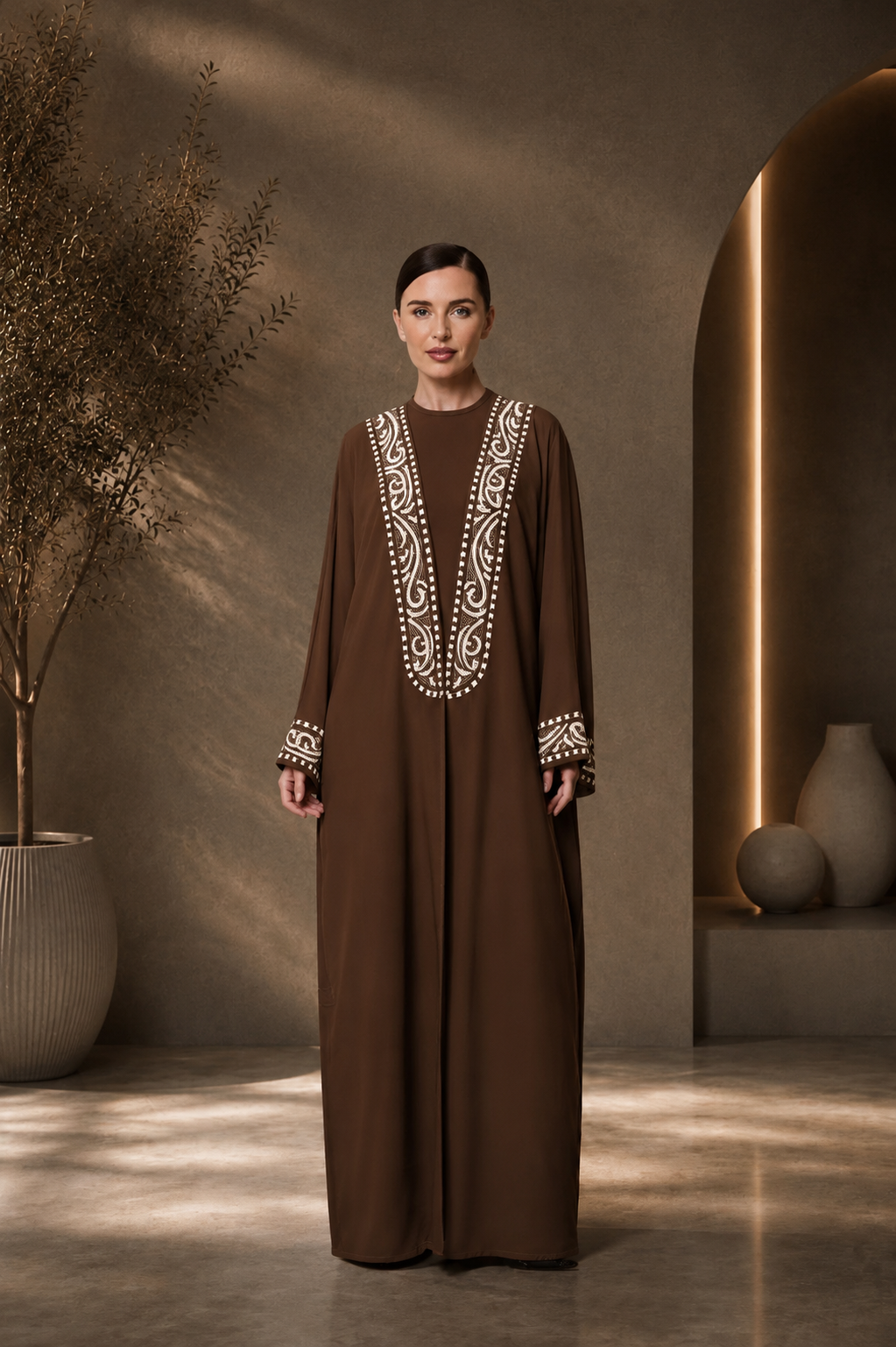 Brown luxury Abaya
